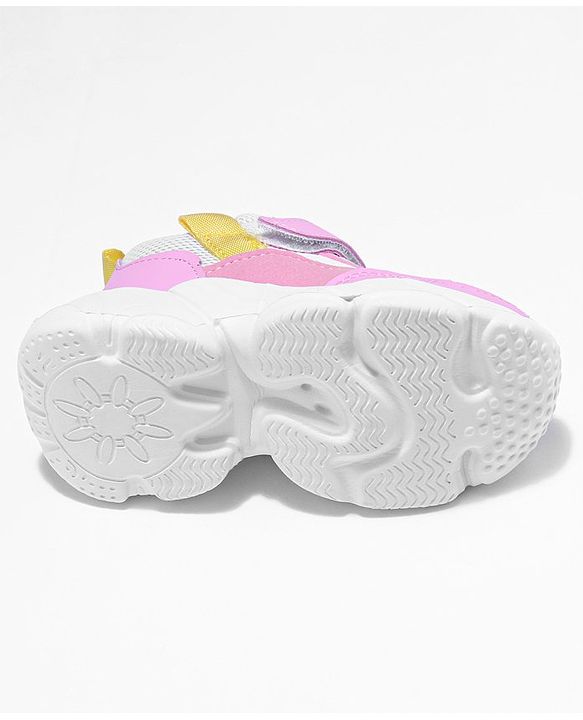 Cute Walk by Babyhug Velcro Closure Sneakers- Pink White
