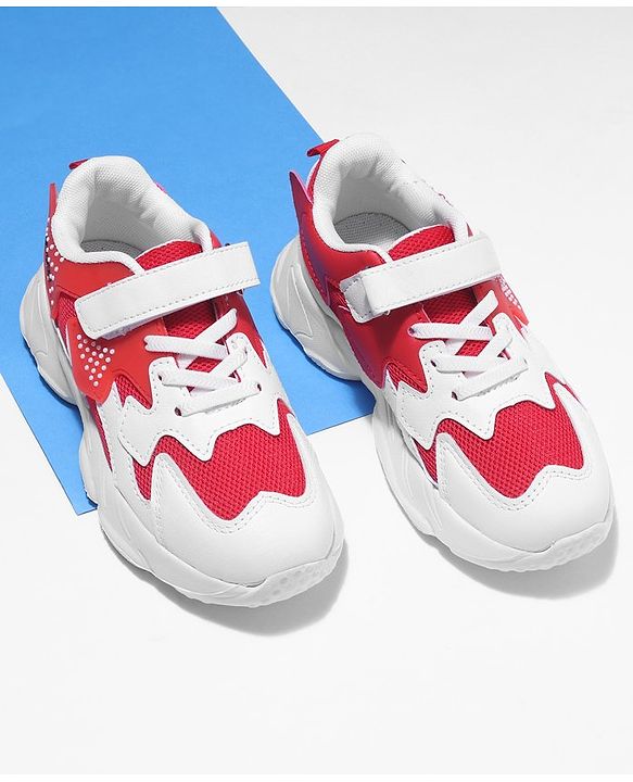 Cute Walk by Babyhug Velcro Closure Sport Shoes- Red