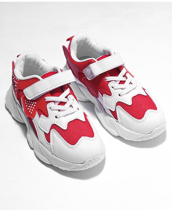 Cute Walk by Babyhug Velcro Closure Sport Shoes- Red