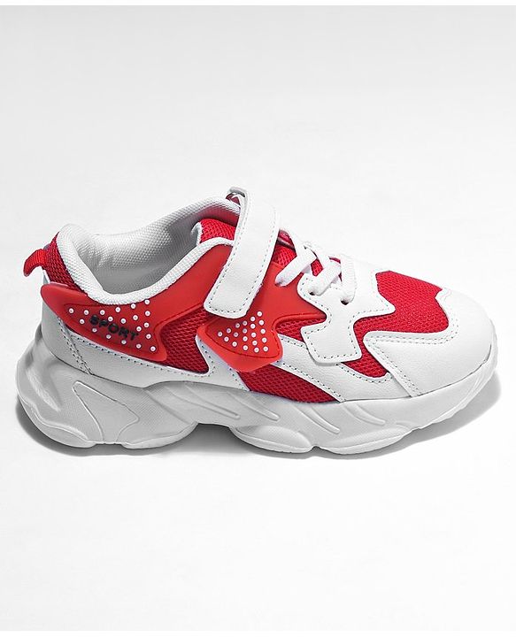 Cute Walk by Babyhug Velcro Closure Sport Shoes- Red