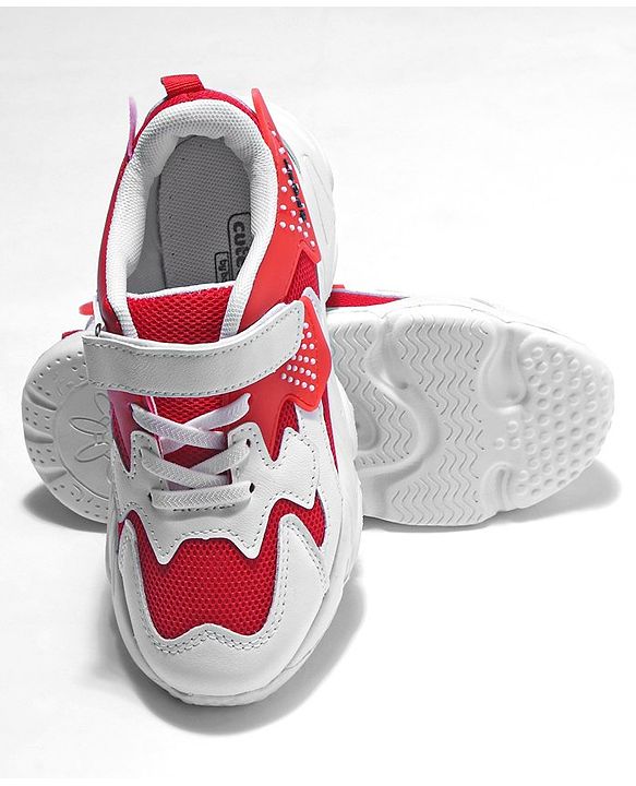 Cute Walk by Babyhug Velcro Closure Sport Shoes- Red