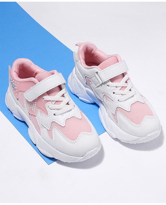 Cute Walk by Babyhug Velcro Closure Sport Shoes- Pink