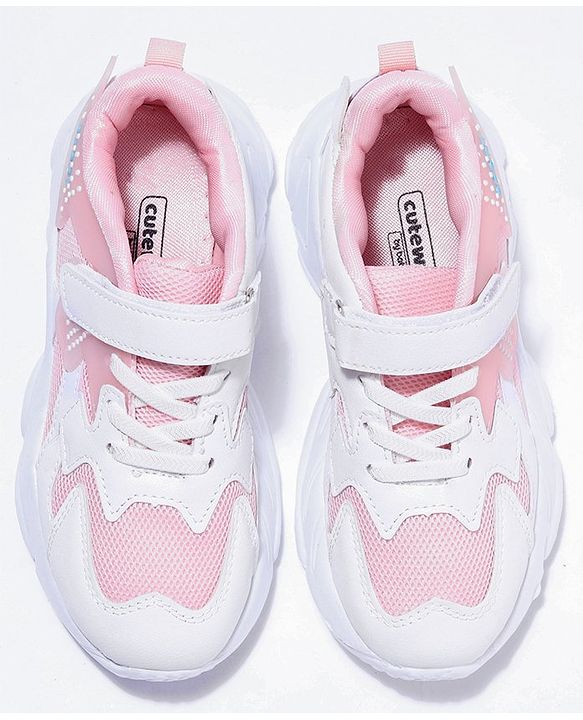 Cute Walk by Babyhug Velcro Closure Sport Shoes- Pink