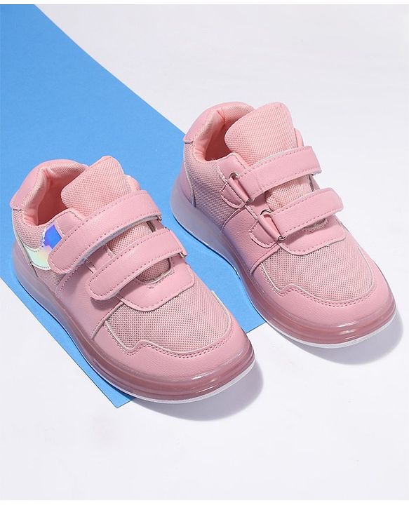 Cute Walk by Babyhug Velcro Closure Sneakers- Pink