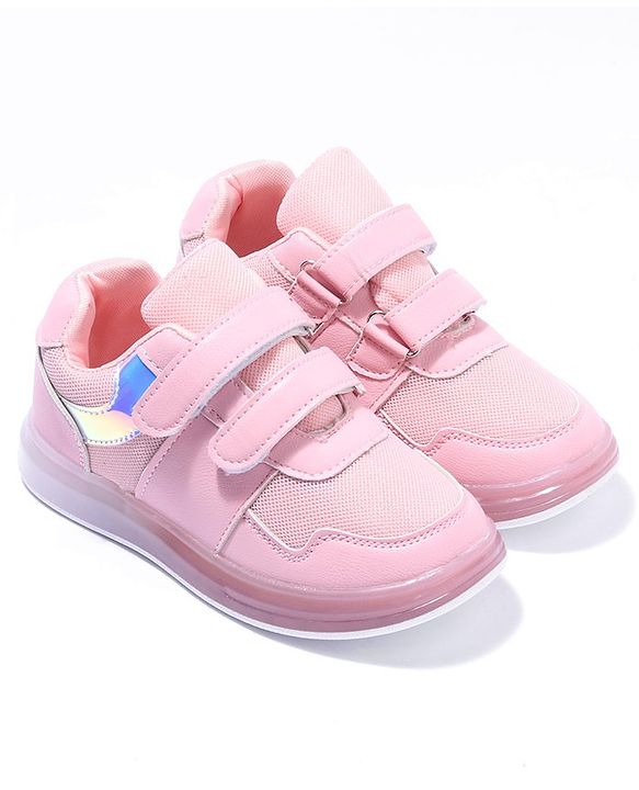 Cute Walk by Babyhug Velcro Closure Sneakers- Pink