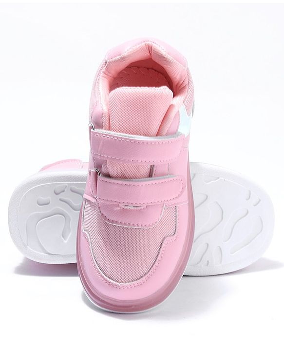 Cute Walk by Babyhug Velcro Closure Sneakers- Pink