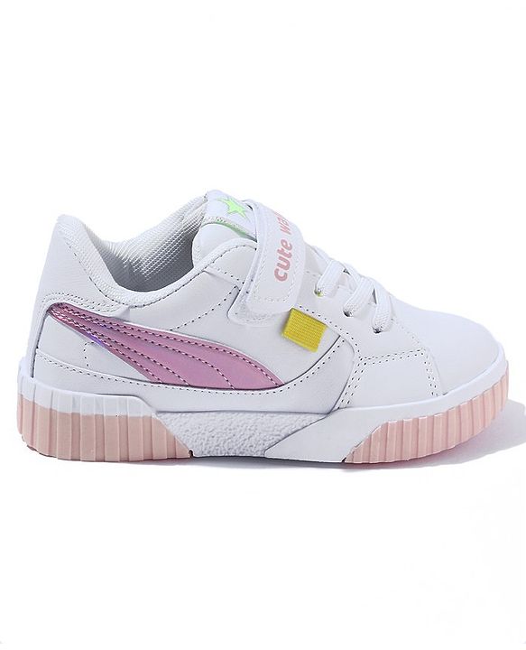 Cute Walk by Babyhug Sport Shoes With Velcro Closure - White