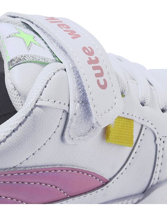 Cute Walk by Babyhug Sport Shoes With Velcro Closure - White