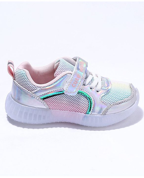 Cute Walk by Babyhug Sport Shoes With Velcro Closure - Silver