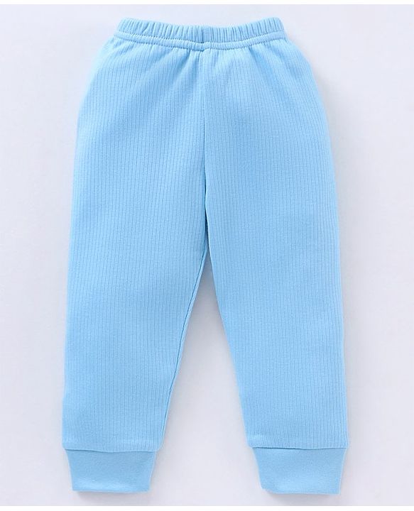 Babyhug Full Length Thermal Leggings - Blue