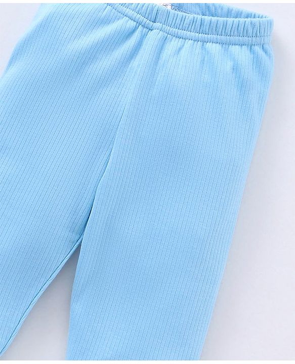 Babyhug Full Length Thermal Leggings - Blue