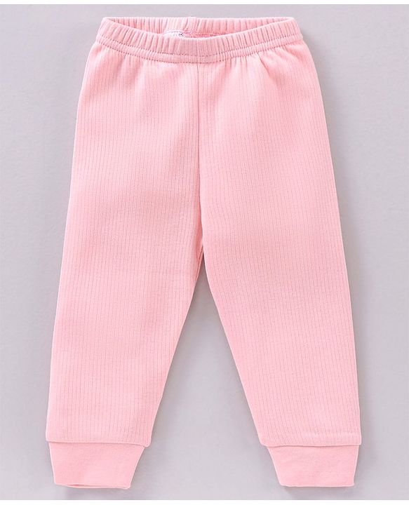 Babyhug Full Length Thermal Bottom Solid - Pink