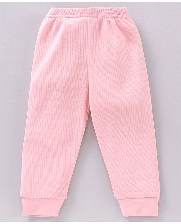 Babyhug Full Length Thermal Bottom Solid - Pink