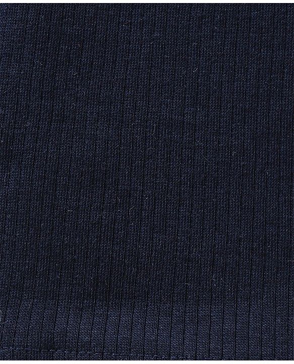 Babyhug Cotton Full Sleeves Solid Coloured Thermal Vest - Navy Blue
