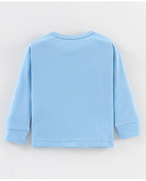 Babyhug Full Sleeves Thermal Vest Solid - Blue