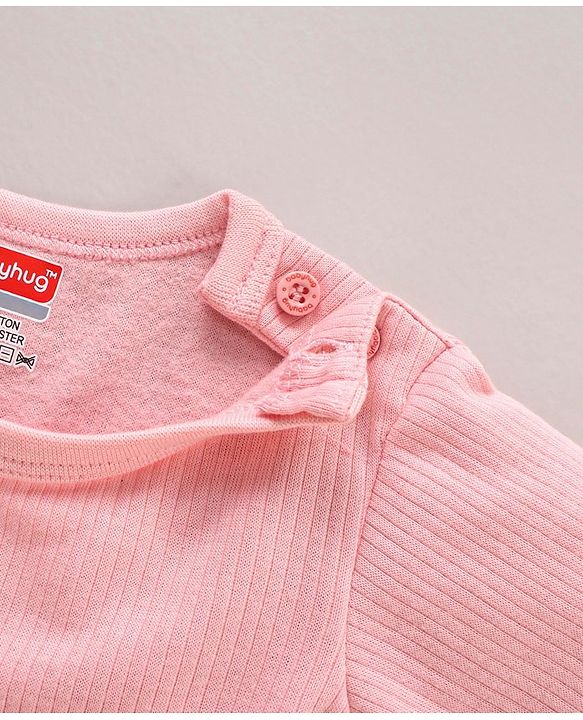 Babyhug Full Sleeves Solid Color Thermal Vest - Pink