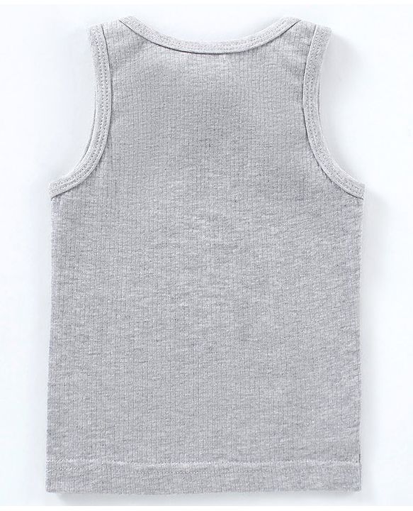 Babyhug Sleeveless Thermal Vest - Light Grey