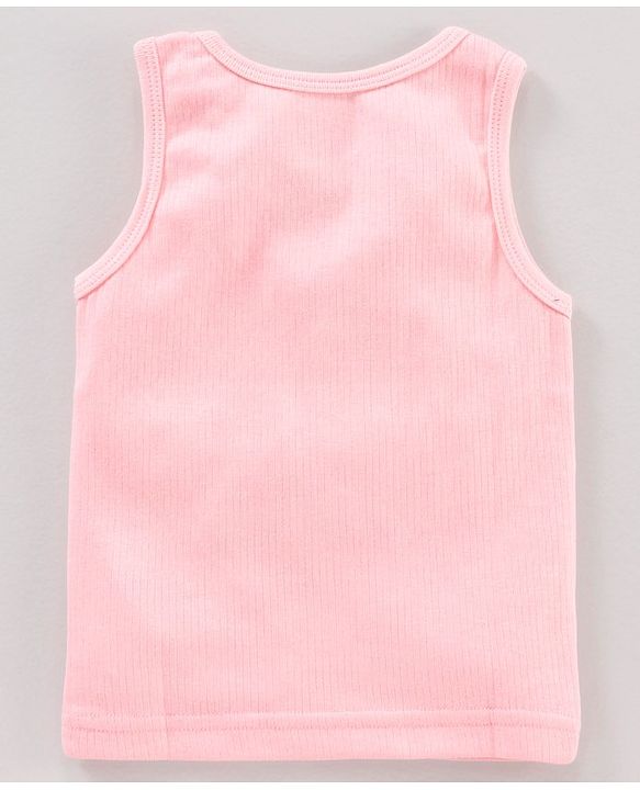 Babyhug Sleeveless Thermal Vests Solid Colour- Pink