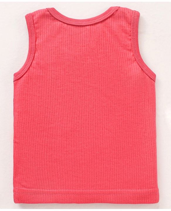 Babyhug Sleeveless Thermal Vest Solid Colour- Coral