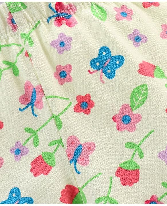 Babyhug Full Length Leggings Multiprint - Light Green