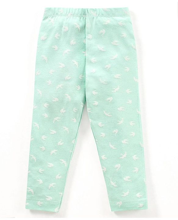 Babyhug Cotton Elastane Full Length Leggings Multiprint Pack of 3 - Multicolor