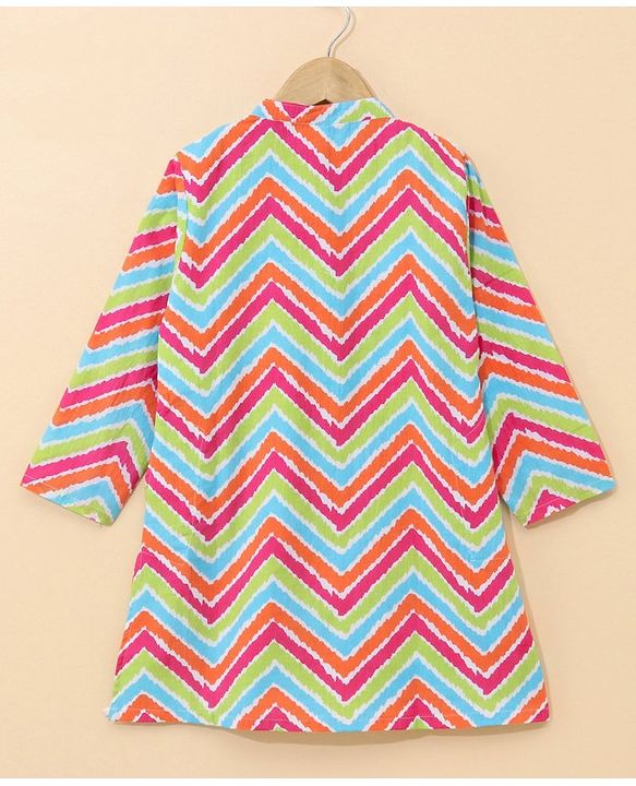 Babyhug Cotton Woven Full Sleeves Kurta & Pyjama Set - Multicolour