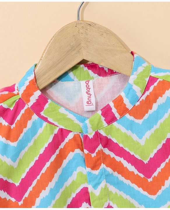 Babyhug Cotton Woven Full Sleeves Kurta & Pyjama Set - Multicolour