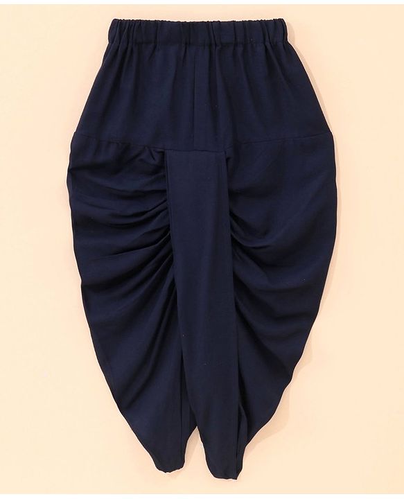Babyhug Full Sleeves Sequence Embollished Kurta & Dhoti Set - Navy