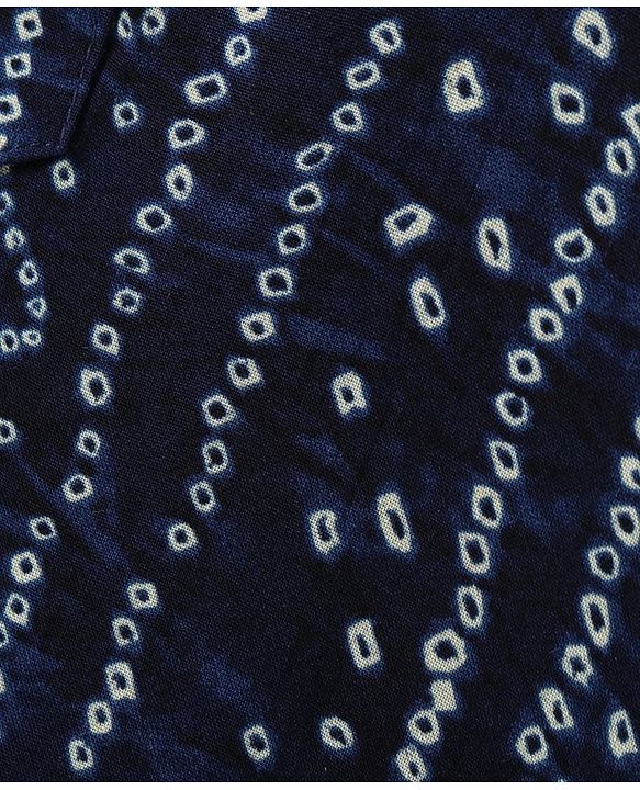 Babyhug Cotton Woven Full Sleeves Kurta & Pajama Set Ethnic Print - Navy