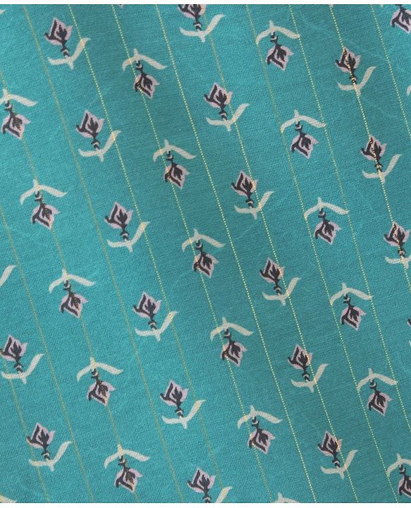 Babyhug Cotton Woven Full Sleeves Kurta & Pajama Set Ethnic Print - Aqua