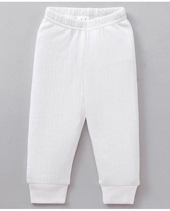 Babyhug Full Sleeves Pullover Vest & Pant Thermal Wear - Off White