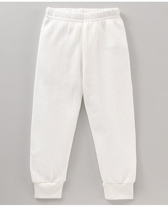 Babyhug Full Sleeves Solid Color Thermal Inner Wear - Offwhite