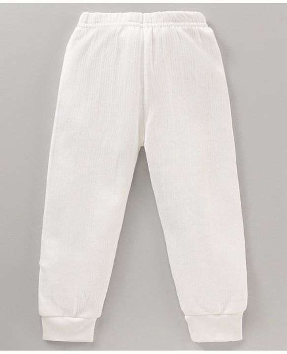 Babyhug Full Sleeves Solid Color Thermal Inner Wear - Offwhite