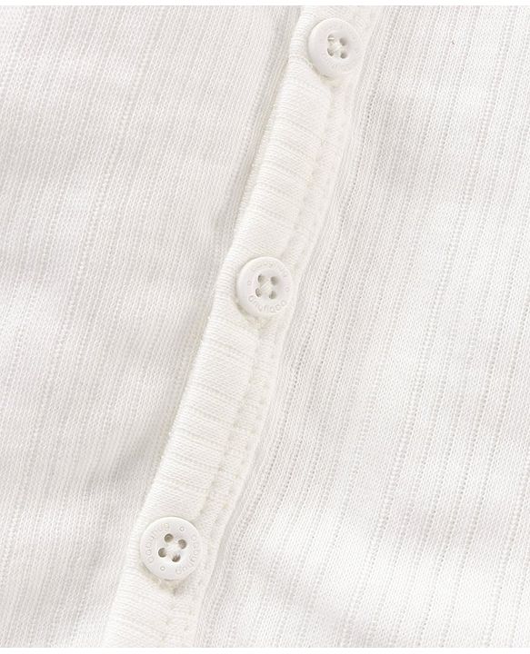 Babyhug Full Sleeves Solid Color Thermal Inner Wear - Offwhite