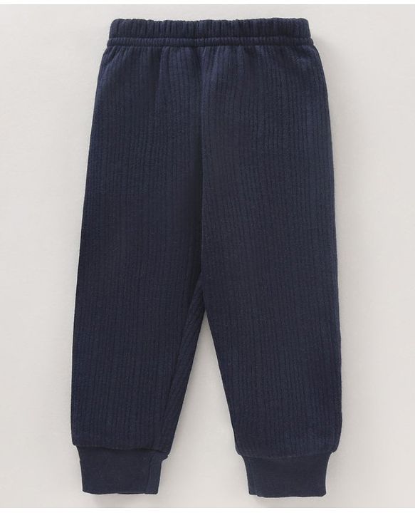 Babyhug Full Sleeves Solid Color Thermal Inner Wear - Dark Navy Blue
