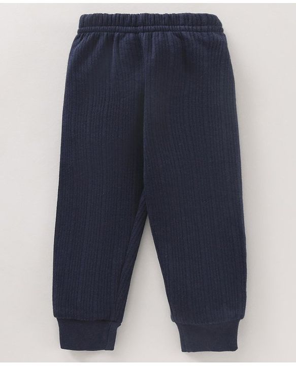 Babyhug Full Sleeves Solid Color Thermal Inner Wear - Dark Navy Blue