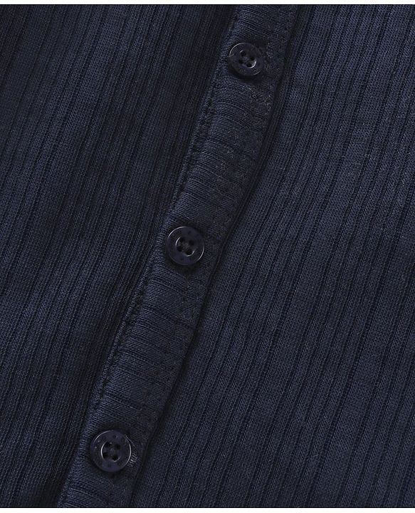Babyhug Full Sleeves Solid Color Thermal Inner Wear - Dark Navy Blue