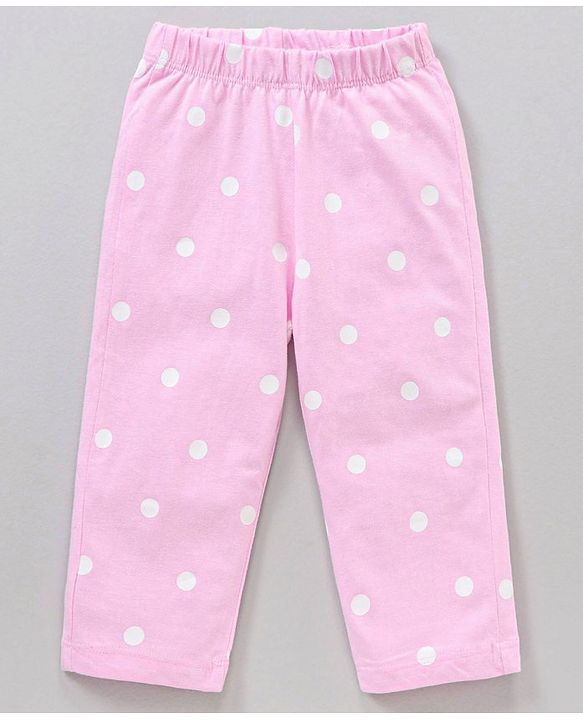 Babyhug Polka Dot Full Sleeves Night Suit Fox Applique - Pink