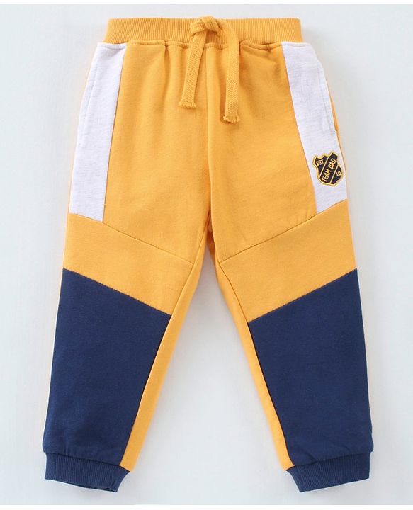 Babyhug Cotton Knit to Knit Full Sleeves Numeric Printed Tee & Lounge Pant - Blue & Orange