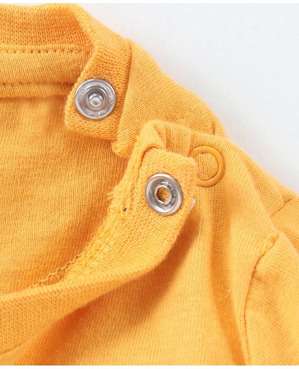 Babyhug Cotton Knit to Knit Full Sleeves Numeric Printed Tee & Lounge Pant - Blue & Orange