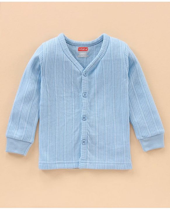 Babyhug Full Sleeves Thermal Vest - Blue