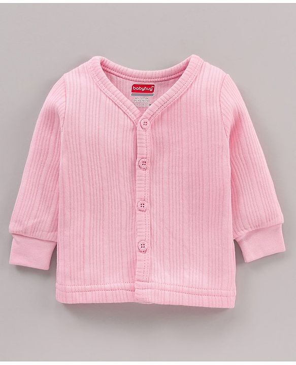 Babyhug Full Sleeves Thermal Vest - Pink