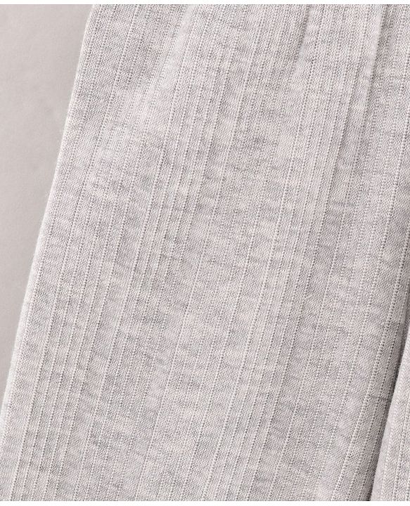 Babyhug Full Length Knit Solid Thermal Leggings - Light Grey