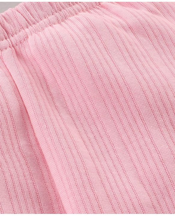 Babyhug Full Length Solid Thermal Pant - Pink