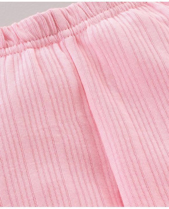 Babyhug Full Length Solid Thermal Pant - Pink
