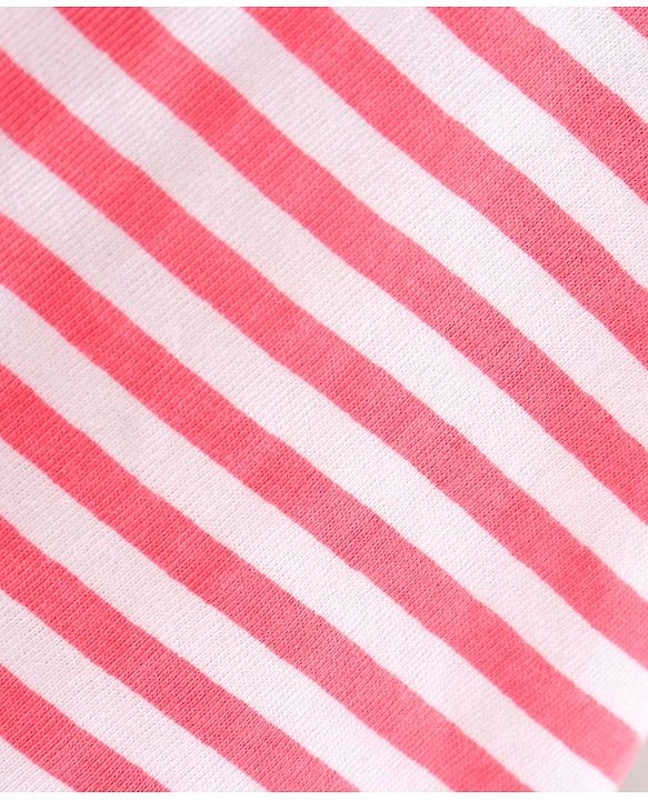 Babyhug Half Sleeves 100% Cotton Frock Awesome Print - Pink
