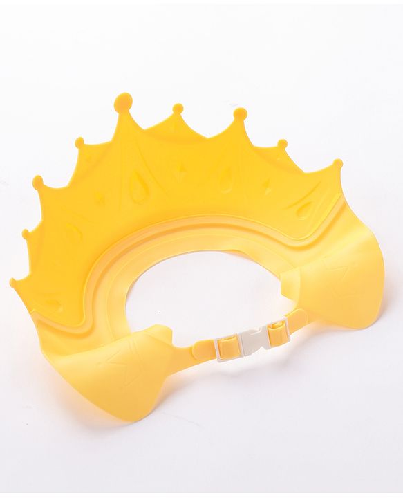 Babyhug Silicone Crown Shape Baby Shower Cap - Yellow