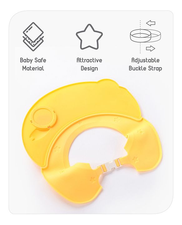 Babyhug Silicone Cap Shape Baby Shower Cap - Yellow