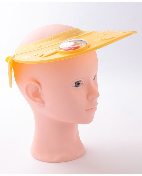 Babyhug Silicone Cap Shape Baby Shower Cap - Yellow