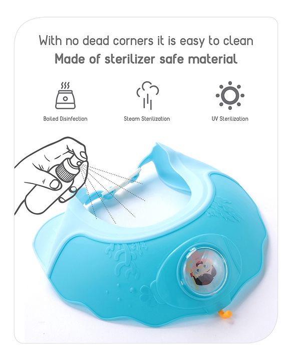 Babyhug Silicone Shower Cap Baby Swimming Design - Blue